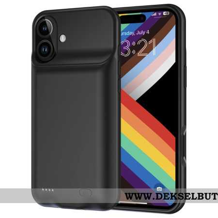 6000 Mah Batterideksel Til iPhone 17. Forsterket Beskyttelse