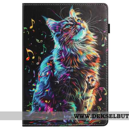 Case Etui Samsung Galaxy Tab S10 Fe Mobildeksel Musikalsk Katt