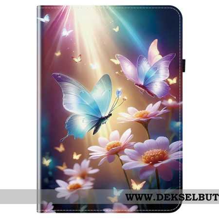 Case Etui Samsung Galaxy Tab S10 Fe Plus Mobildeksel Lysende Sommerfugler