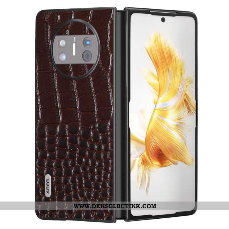 Deksel Huawei Mate X3 Ekte Krokodille-abeel Beskyttelse Deksel