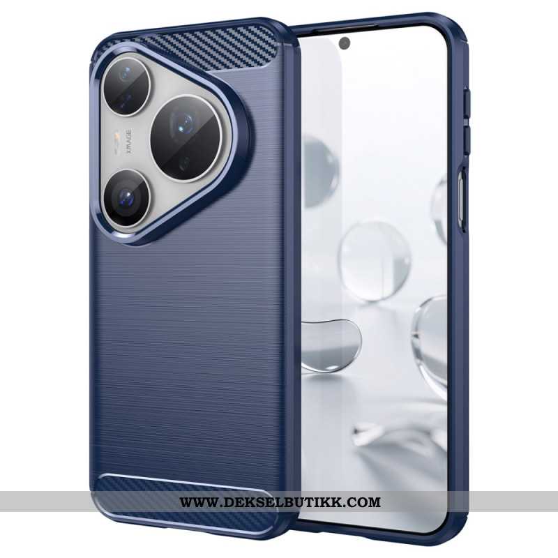 Deksel Huawei Pura 80 Pro Børstet Karbonfiber Beskyttelse Deksel