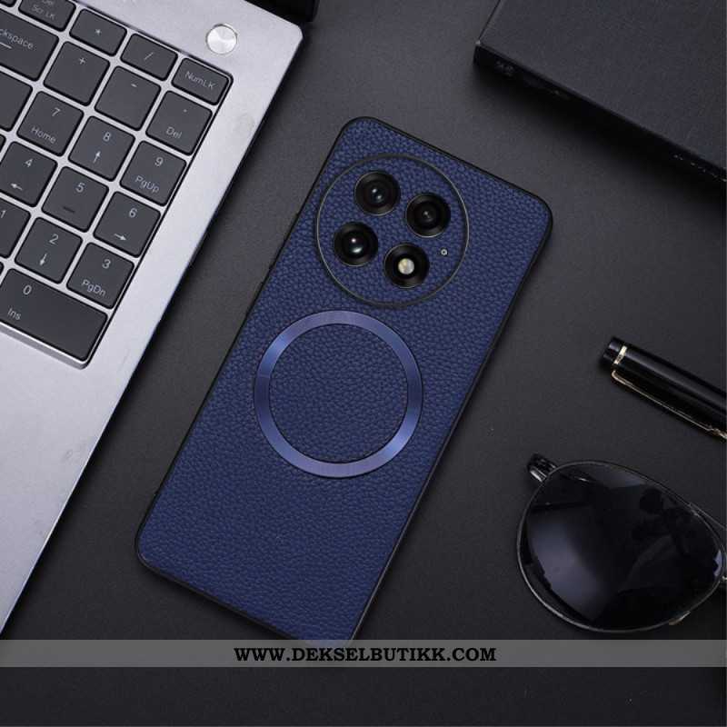 Deksel Oneplus 13 Teksturert Kunstskinn-kompatibel Magsafe Beskyttelse Deksel