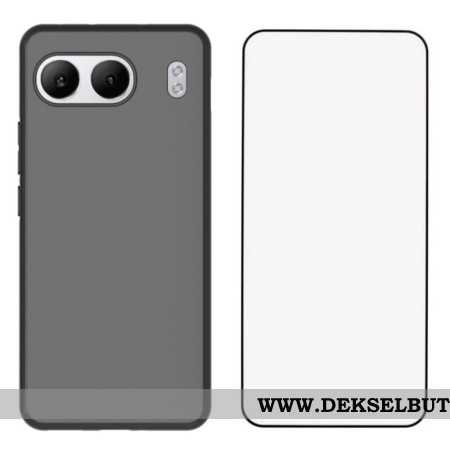 Deksel Oneplus Nord 4 Mobildeksel Matt Silikon Med Herdet Glassskjerm Beskyttelse
