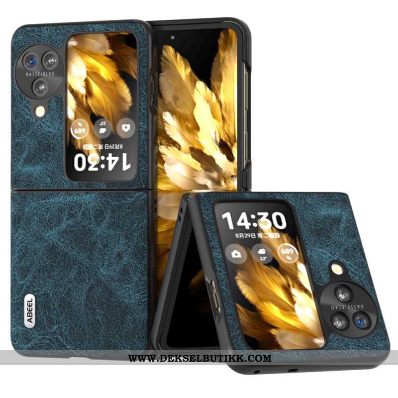 Deksel Oppo Find N3 Flip Skinneffekt Vintage Abeel