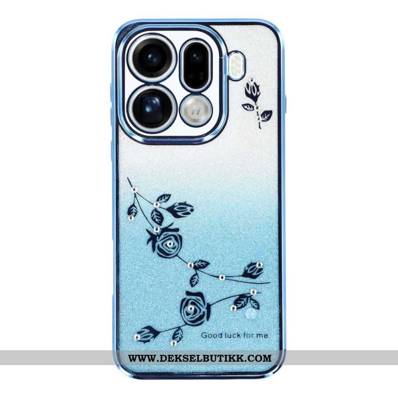 Deksel Oppo Find X9 Pro 5g Kadem Blomster Og Strass Beskyttelse Deksel