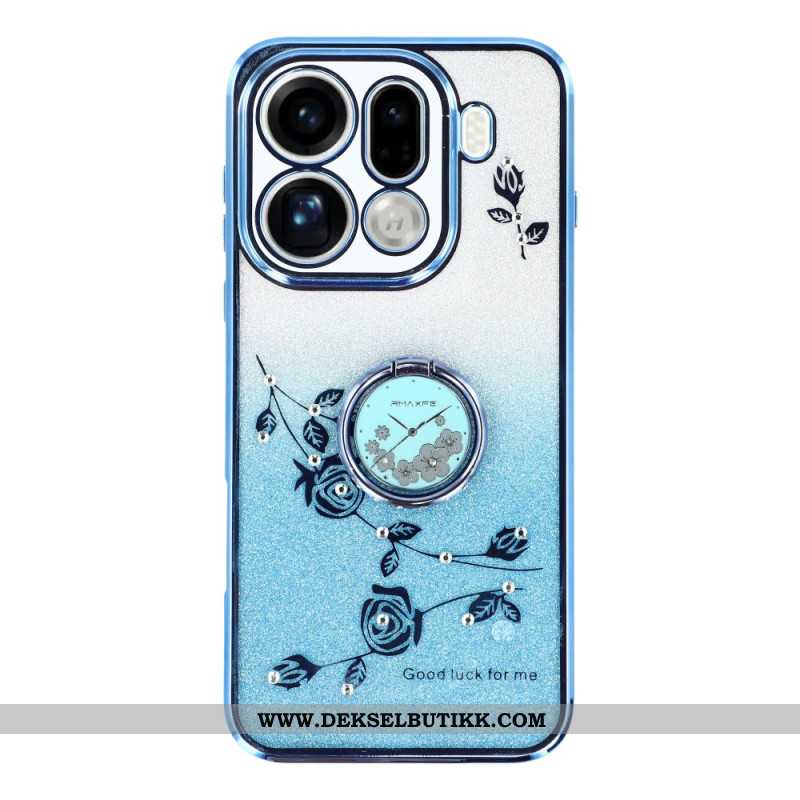 Deksel Oppo Find X9 Pro 5g Mobildeksel Kadem Ringholder Med Blomster Og Strass