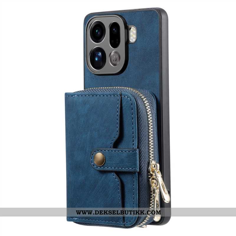 Deksel Oppo Find X9 Pro 5g Mobildeksel Kortholder Med Glidelås Og Skulderstropp