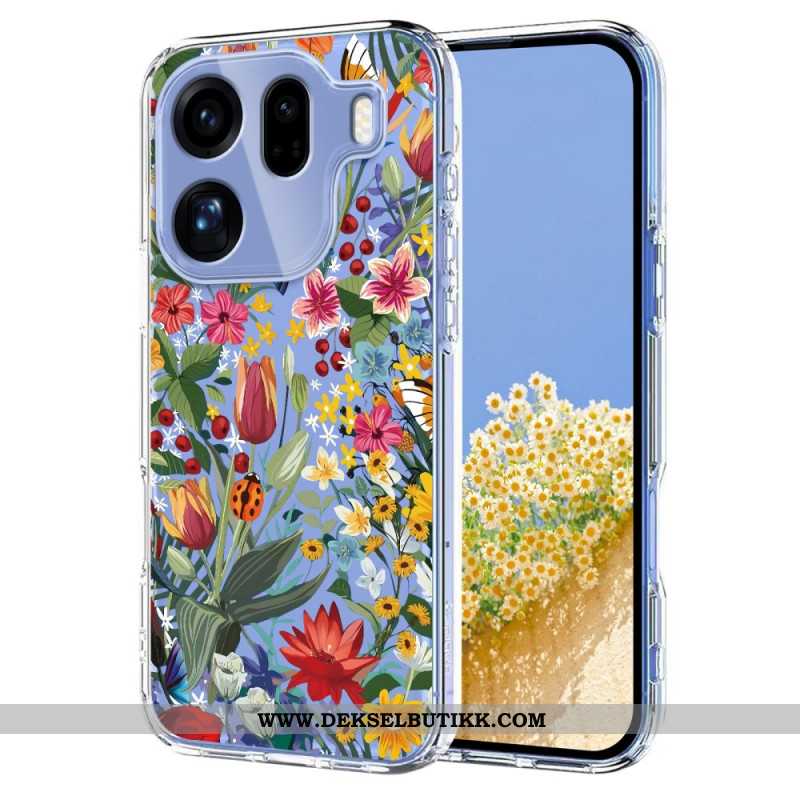 Deksel Oppo Find X9 Pro 5g Mobildeksel Sommerfugler Og Blomster
