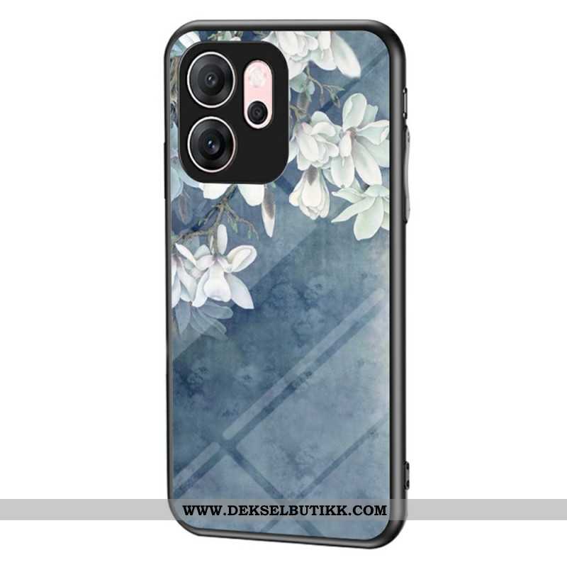 Deksel Oppo Reno 14f 5g Herdet Glass Med Blomstermønster Beskyttelse Deksel