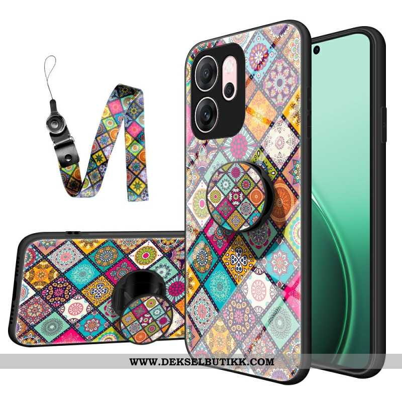 Deksel Oppo Reno 14f 5g Mobildeksel Patchwork-stativ Og Snor