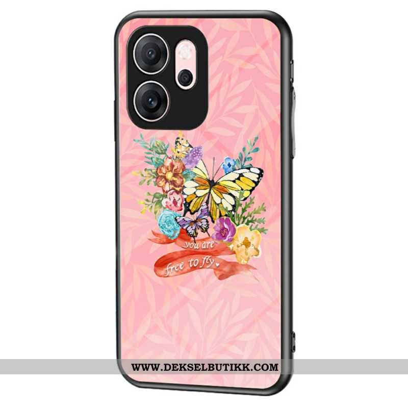 Deksel Oppo Reno 14f 5g Sommerfuglherdet Glass Beskyttelse Deksel