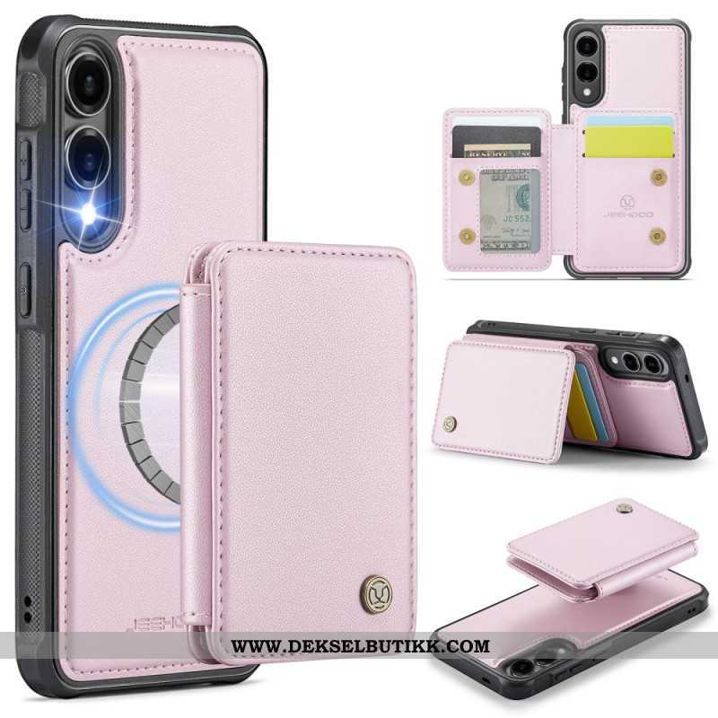 Deksel Samsung Galaxy S25 5g Edge Avtakbar Magnetisk Kortholder Fra Jeehood Beskyttelse Deksel