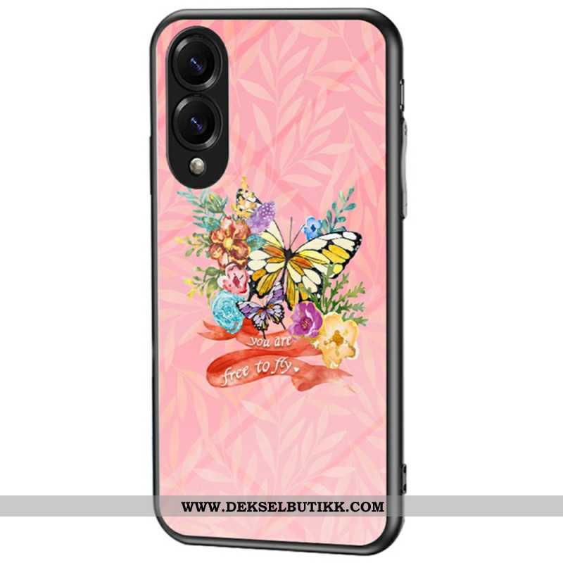 Deksel Samsung Galaxy S25 5g Edge Sommerfugl I Herdet Glass