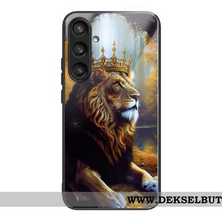 Deksel Samsung Galaxy S25 5g Gyllen Løve Herdet Glass Krone Beskyttelse Deksel