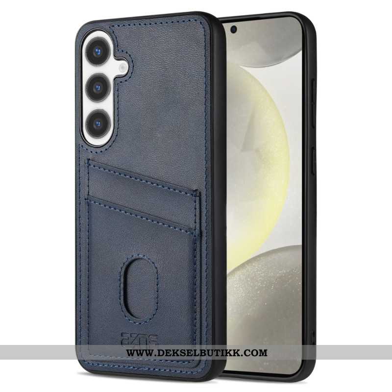 Deksel Samsung Galaxy S25 5g Kortholder I Teksturert Skinn