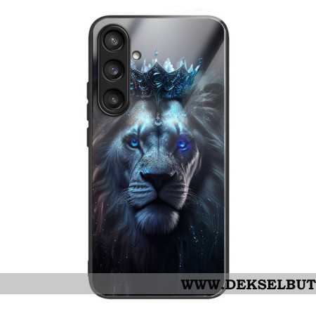 Deksel Samsung Galaxy S25 5g Løve Med Kroning I Herdet Glass Beskyttelse Deksel