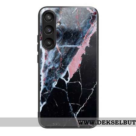 Deksel Samsung Galaxy S25 5g Svart Og Hvitt Marmor Herdet Glass Beskyttelse Deksel