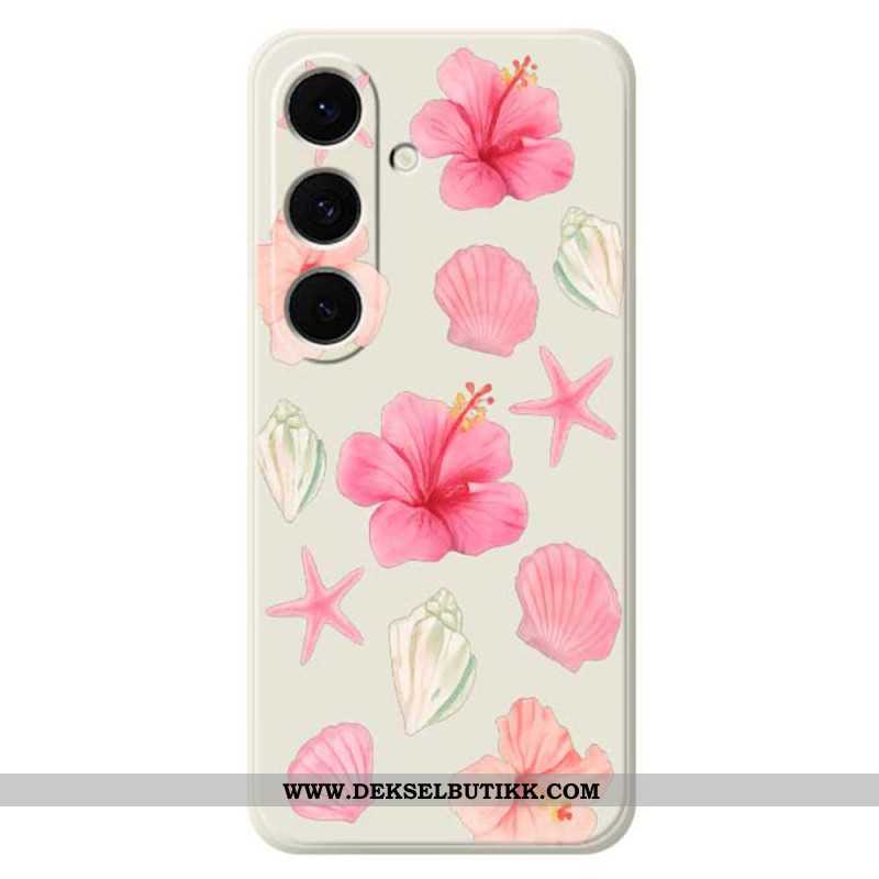 Deksel Samsung Galaxy S25 Fe Blomster- Og Skallsilikon