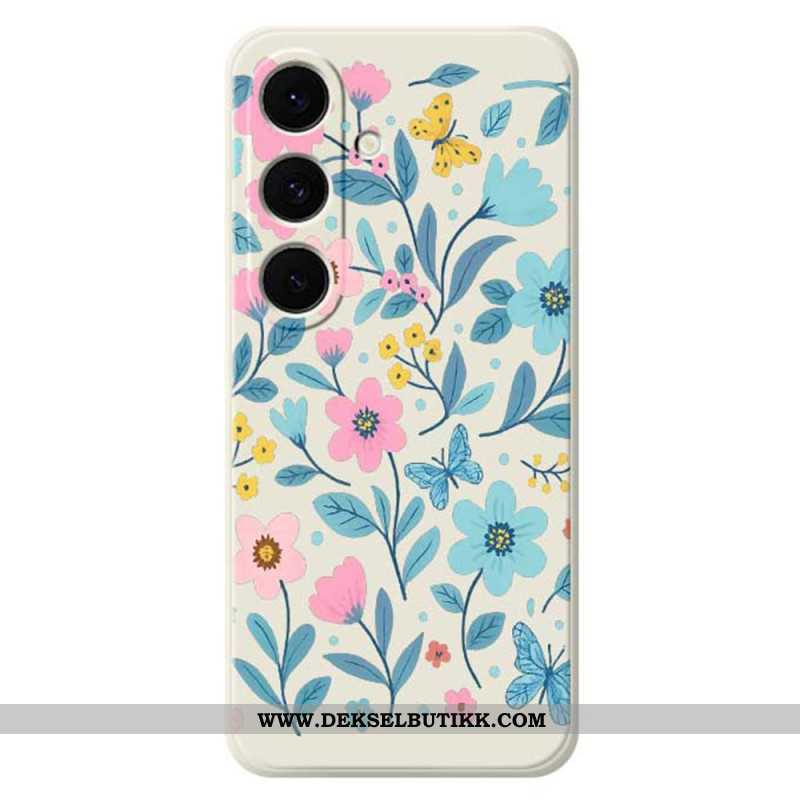 Deksel Samsung Galaxy S25 Fe Blomstersilikon Beskyttelse Deksel