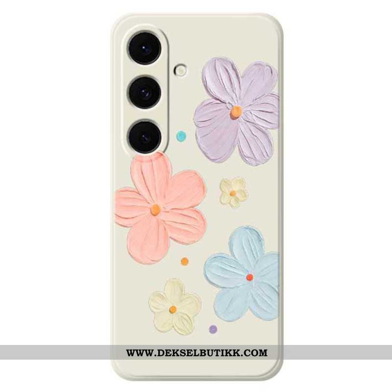Deksel Samsung Galaxy S25 Fe Pastellblomstsilikon Beskyttelse Deksel