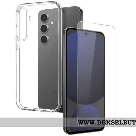 Deksel Samsung Galaxy S25 Plus 5g Gjennomsiktig Med Skjermbeskytter I Herdet Glass