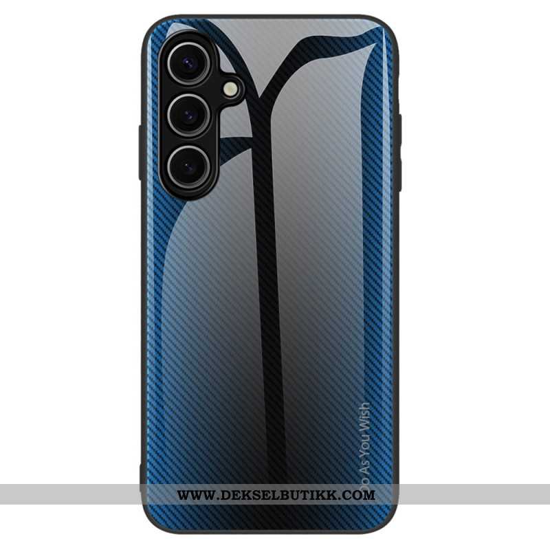 Deksel Samsung Galaxy S25 Plus 5g Herdet Glass Med Karbonfiber Fiber