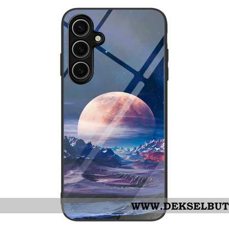 Deksel Samsung Galaxy S25 Plus 5g Hvit Planet I Herdet Glass Beskyttelse Deksel