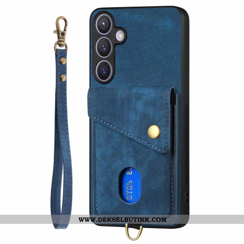 Deksel Samsung Galaxy S25 Plus 5g Multifunksjonell Semsket Skinn Effekt