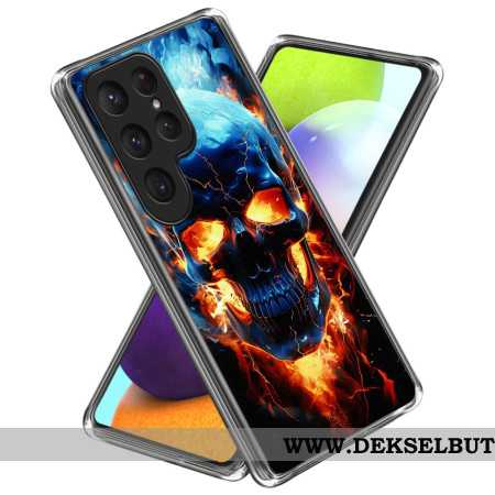 Deksel Samsung Galaxy S25 Ultra 5g Flammende Hodeskalle Beskyttelse Deksel