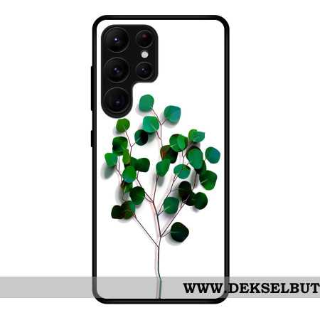 Deksel Samsung Galaxy S25 Ultra 5g Grønne Blader I Herdet Glass