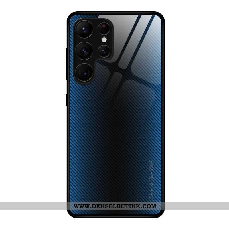 Deksel Samsung Galaxy S25 Ultra 5g Karbonfiber Herdet Glass