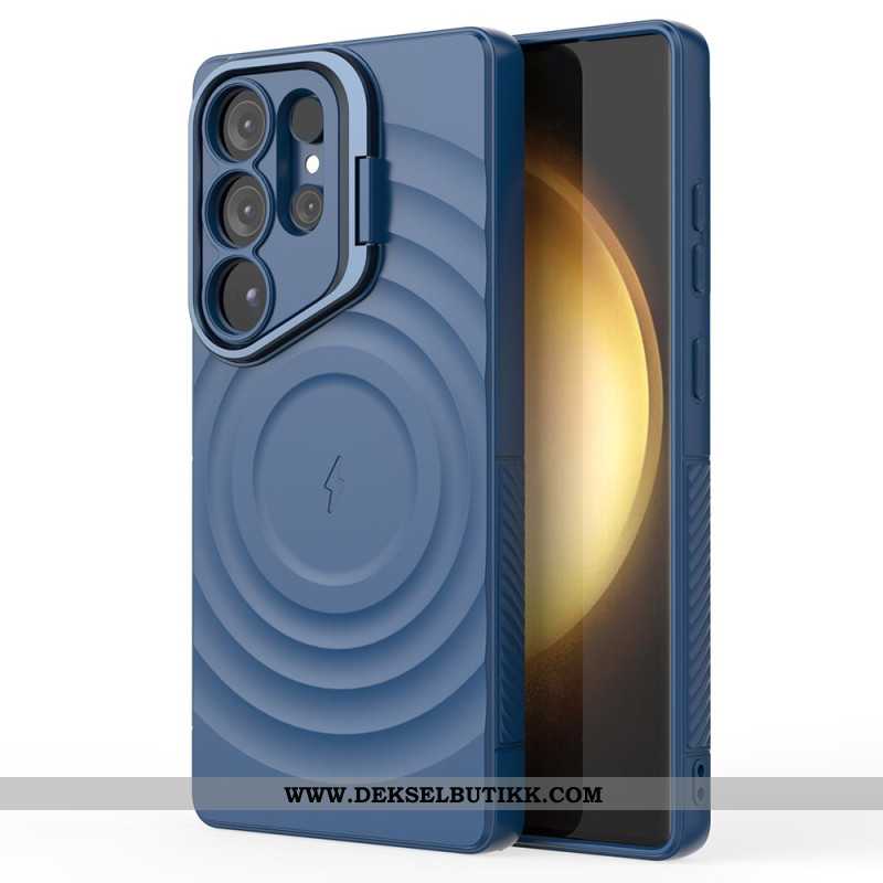 Deksel Samsung Galaxy S25 Ultra 5g Magsafe-kompatibel Bølget Design Med Stativ