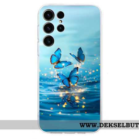 Deksel Samsung Galaxy S25 Ultra 5g Mobildeksel Blå Sommerfugler