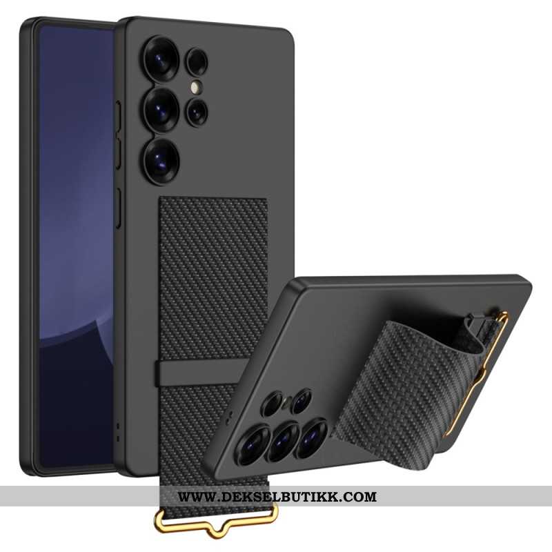 Deksel Samsung Galaxy S25 Ultra 5g Mobildeksel Gkk-stropp Og Stativ