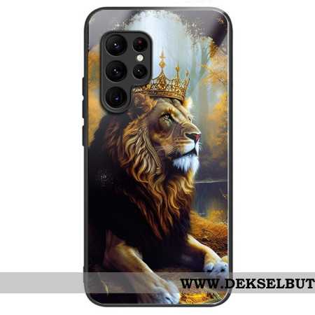Deksel Samsung Galaxy S25 Ultra 5g Mobildeksel Gyllen Løve I Herdet Glass