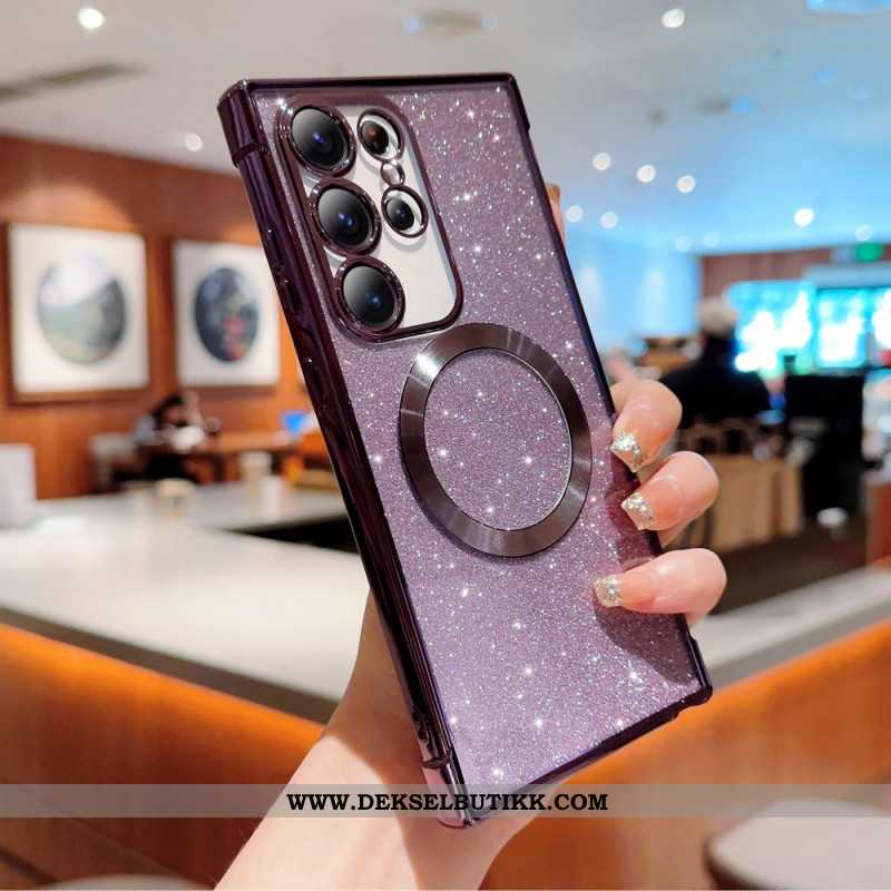 Deksel Samsung Galaxy S25 Ultra 5g Mobildeksel Magsafe-kompatibel Med Glitter