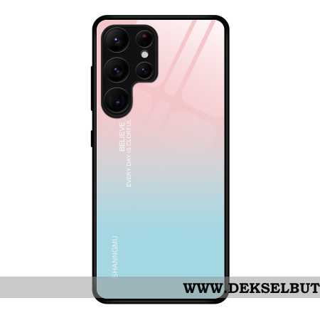 Deksel Samsung Galaxy S25 Ultra 5g Mobildeksel Rosa Og Blå Gradient I Herdet Glass