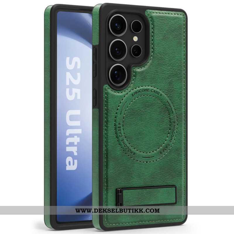 Deksel Samsung Galaxy S25 Ultra 5g Skinneffekt Kompatibel Med Magsafe Beskyttelse Deksel