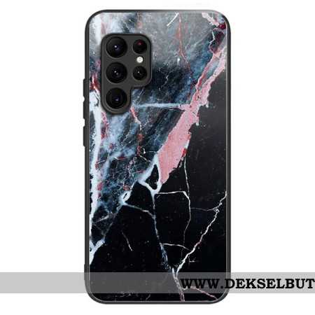 Deksel Samsung Galaxy S25 Ultra 5g Svart Og Hvit Marmor Herdet Glass