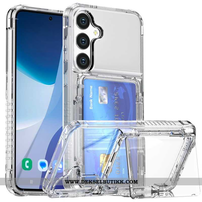 Deksel Samsung Galaxy S26 Gjennomsiktig Med Kortholder Og Stativ