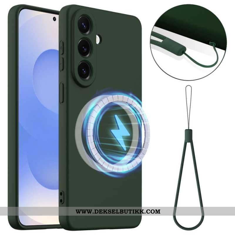 Deksel Samsung Galaxy S26 Magnetisk Lommebok I Flytende Silikon Beskyttelse Deksel