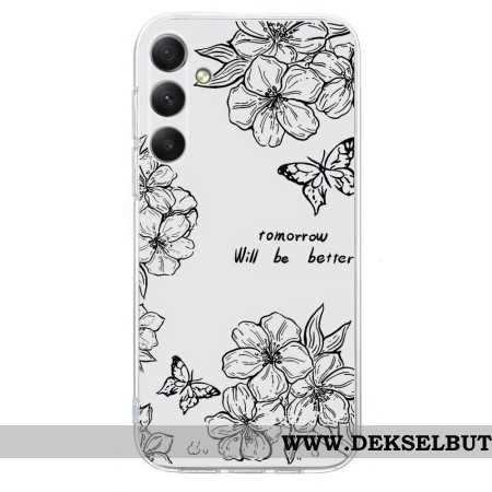 Deksel Samsung Galaxy S26 Svarte Blomster