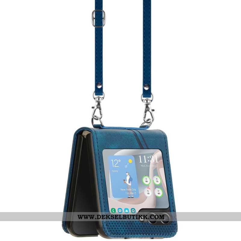 Deksel Samsung Galaxy Z Flip 7 Fe Geometrisk Med Skulderstropp
