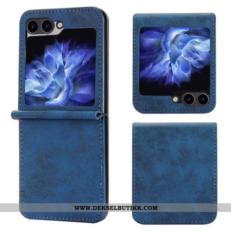 Deksel Samsung Galaxy Z Flip 7 Fe Imitert Skinn Beskyttelse Deksel