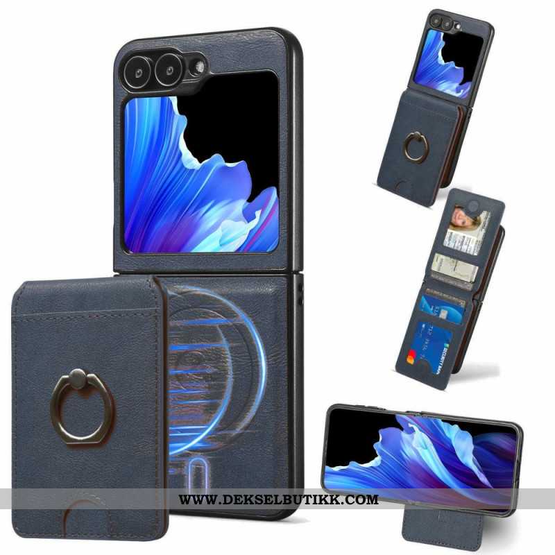 Deksel Samsung Galaxy Z Flip 7 Fe Magnetisk Med Avtakbar Kortholder Beskyttelse Deksel