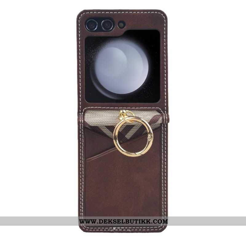 Deksel Samsung Galaxy Z Flip 7 Fe Mobildeksel Kortholder Og Metallring