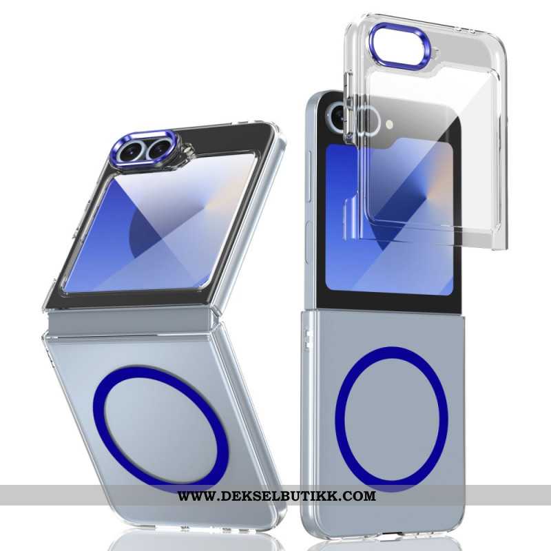 Deksel Samsung Galaxy Z Flip 7 Fe Mobildeksel Magsafe-kompatibel Gjennomsiktig Med Skjermbeskytter