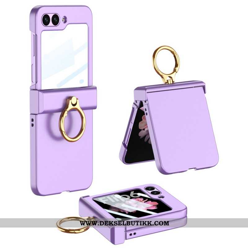 Deksel Samsung Galaxy Z Flip 7 Fe Ringholder Og Gkk Skjermbeskytter I Herdet Glass Beskyttelse Dekse