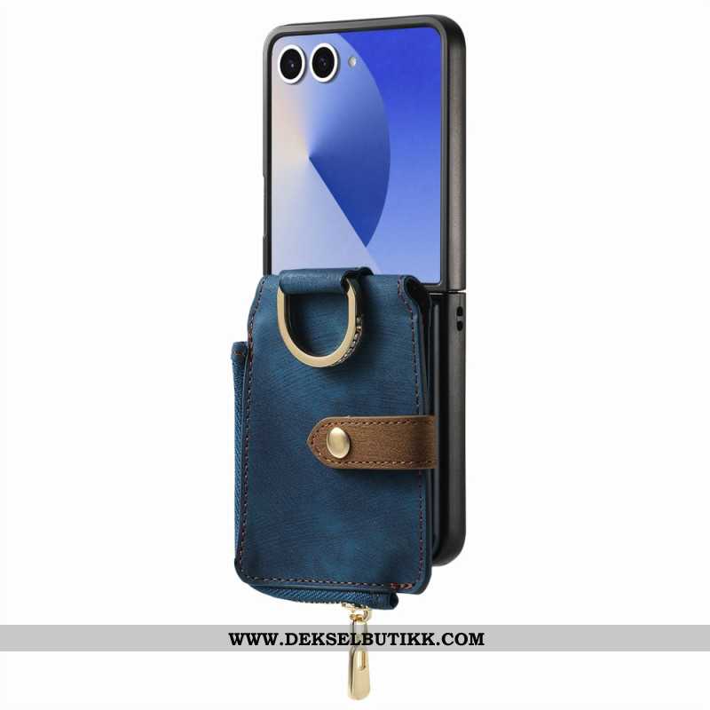 Deksel Samsung Galaxy Z Flip 7 Glidelåslomme Og Kortholder