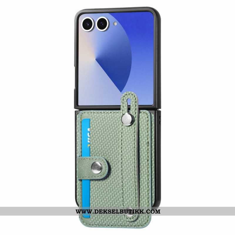 Deksel Samsung Galaxy Z Flip 7 Kortholder I Karbonfiber